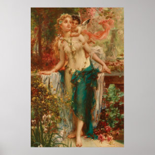 A Tender Moment by Hans Zatzka - poster