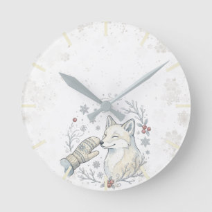 A Tender Winter Boop Round Clock
