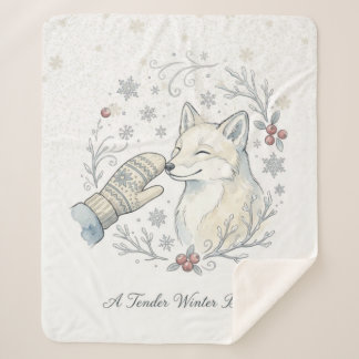 A Tender Winter Boop Sherpa Blanket