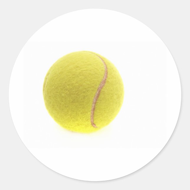A tennis ball classic round sticker (Front)