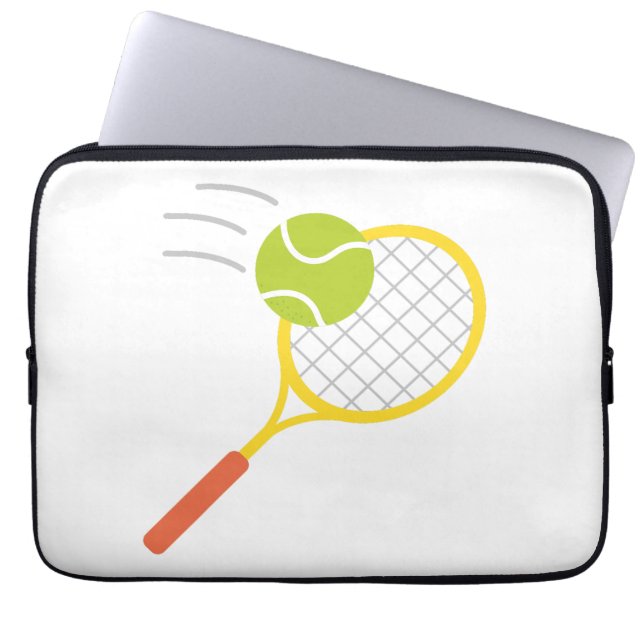 a tennis player laptop sleeve (Front)