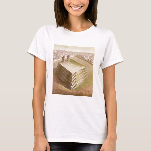 A Teocalli in Mexico (colour engraving) T-Shirt (Front)