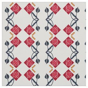 A Terrific Arts & Crafts Rose in the Mission Style Fabric