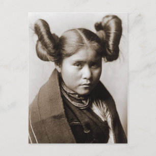 A Tewa Indian girl with fancy hairstyle Postcard