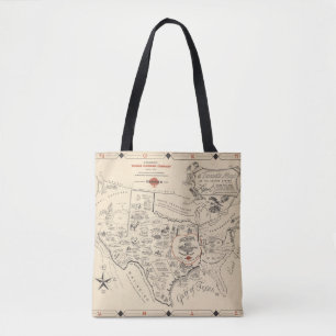 A Texan's Map of the United States (of Texas) Tote Bag