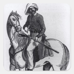 A Texas Ranger Square Sticker