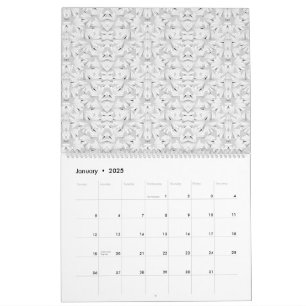 A textured pattern featuring white and grey hues, calendar