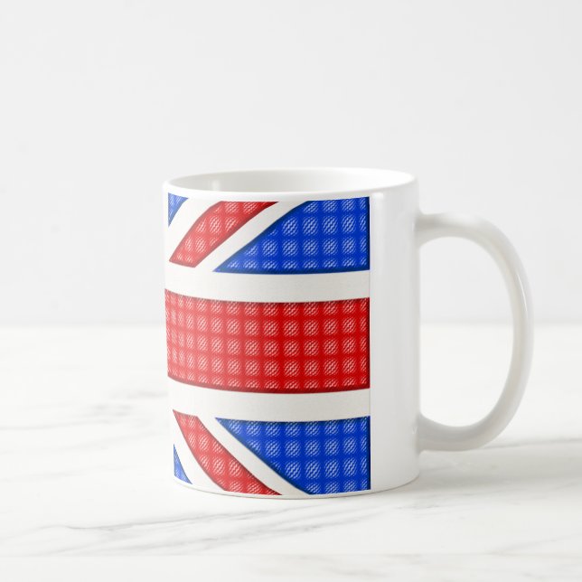 A textured Union Jack flag. Coffee Mug (Right)