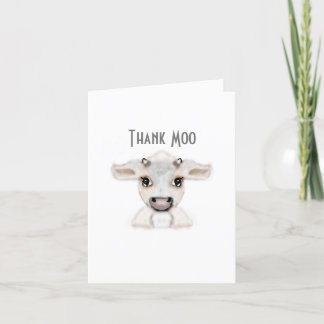 A Thank Moo Card | Cow Thank You Card| Cute Cow