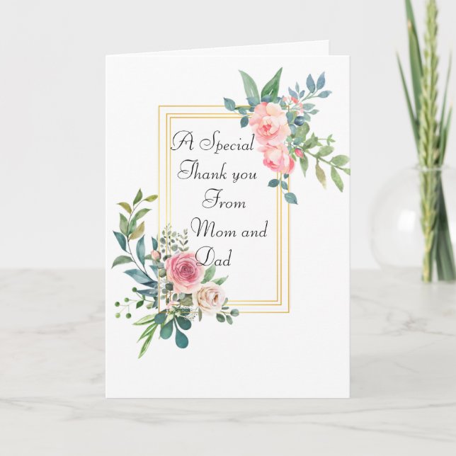  A Thank you Card for a Daughter that is a giver. (Front)