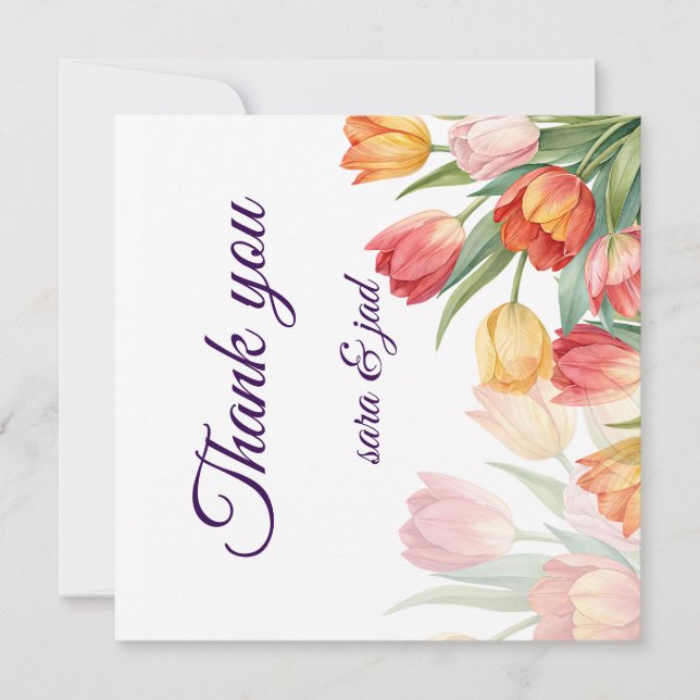 A thank you flower card (Front)