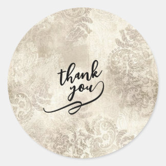 A "THANK YOU" sticker. Classic Round Sticker