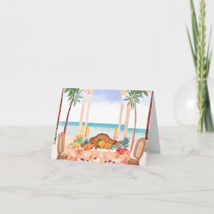 A Thanksgiving Feast in a Tropical Setting Thank You Card