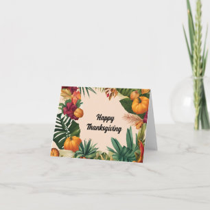 A Thanksgiving Feast in a Tropical Setting Thank You Card