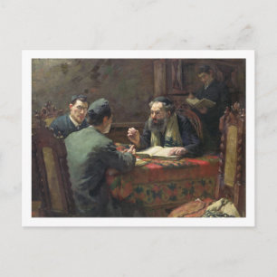 A Theological Debate, 1888 Postcard