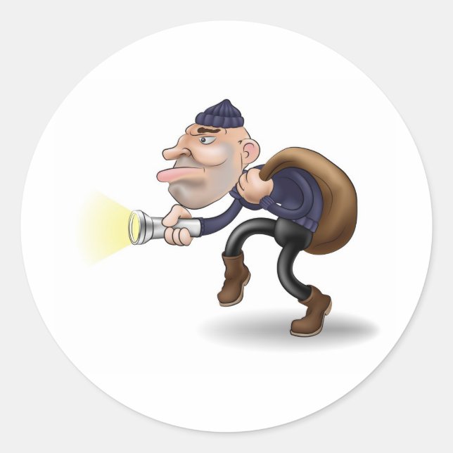 a thief in the night classic round sticker (Front)