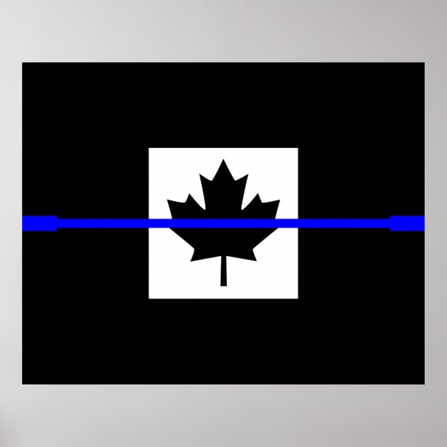 A Thin Blue Line Canadian Flag Poster (Front)