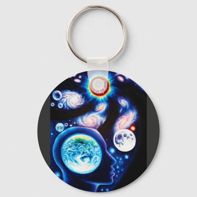 A thinker and his view of the universe  key ring (Front)
