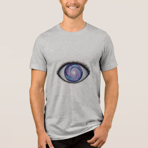 A third eye with radiating lines, Tri-Blend shirt