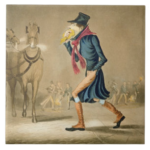 A Thoroughbred November & London Particular, engra Ceramic Tile