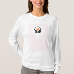 A thought bubble with a heart and headphones T-Shirt