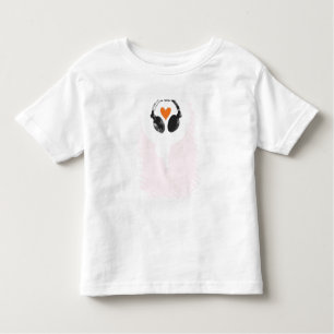 A thought bubble with a heart and headphones toddler T-Shirt