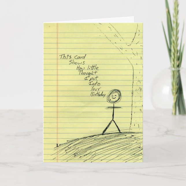 A Thoughtful Birthday Card (Front)