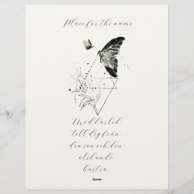 A thoughtfully designed sympathy card custom letterhead (Back)