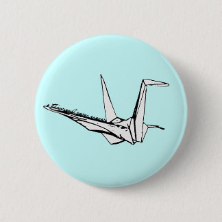 a thousand paper cranes 6 cm round badge