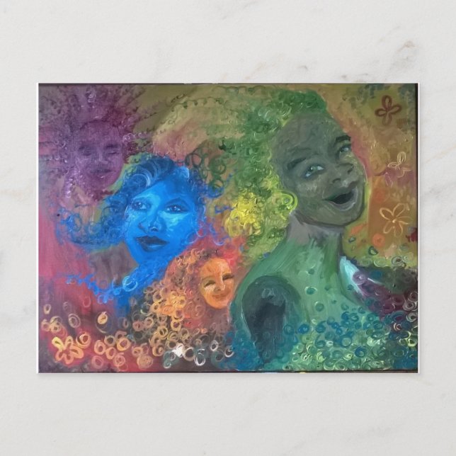 A Thousand Sisters Laughing Postcard (Front)