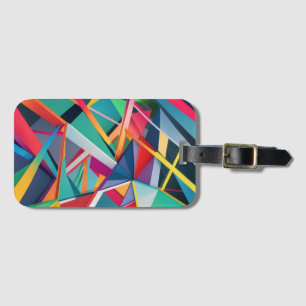 a three dimensional geometric pattern made by comb luggage tag