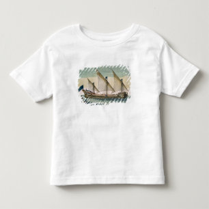 A three-masted Galleass under way by sail, oars sh Toddler T-Shirt