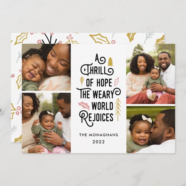 A Thrill of Hope | Collage Photo Holiday Card (Front/Back)