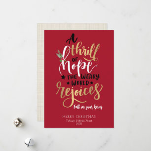 A Thrill Of Hope Flat Christmas Card