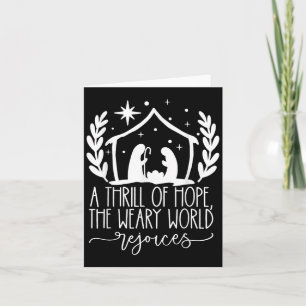 A Thrill Of Hope Nativity Christian Merry Christma Card