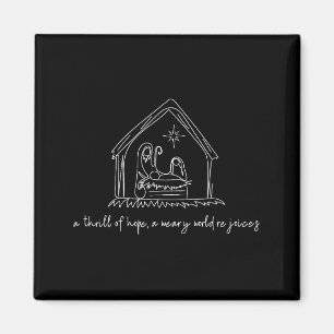 A Thrill Of Hope Nativity Christian Merry Christma Magnet