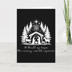 A Thrill Of Hope Nativity O Holy Night Christmas S Card