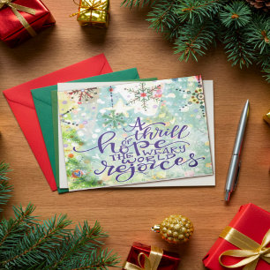 A Thrill of Hope Pretty Inspirivity Christmas Card