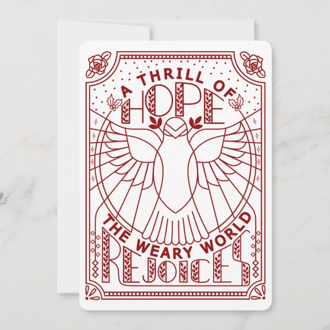A Thrill of Hope, The Weary World Rejoices Holiday Card (Front)