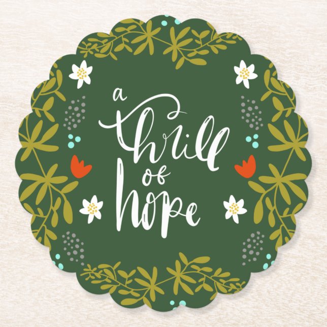 A Thrill oh Hope Christmas Coaster (Front)