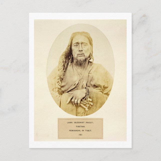 A Tibetan Lama in Pemianchi, Tibet, 19th century ( Postcard (Front)