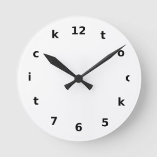 a tick tock face clock