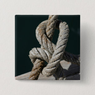 A Tied Knot On A Jetty Portugal 15 Cm Square Badge