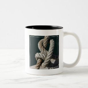 A Tied Knot On A Jetty   Portugal Two-Tone Coffee Mug