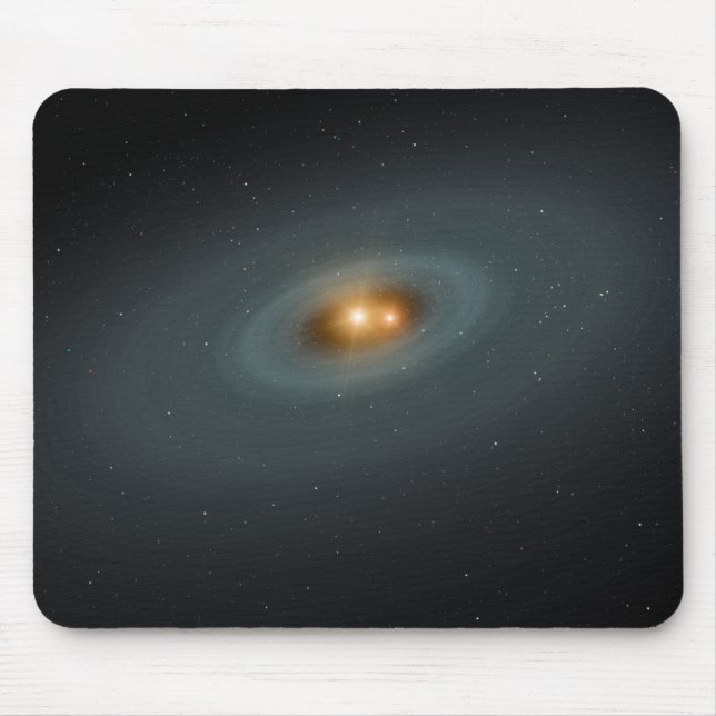 A tight pair of stars and a surrounding disc mouse pad (Front)