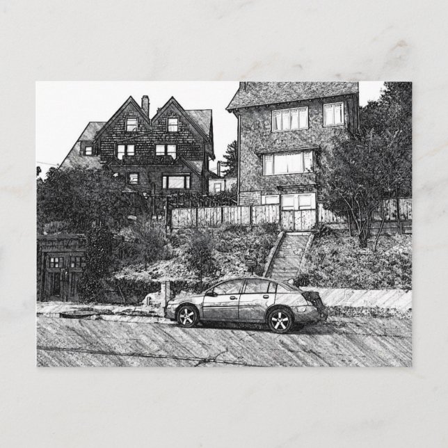 A Timber House in the Berkeley Hills Postcard (Front)