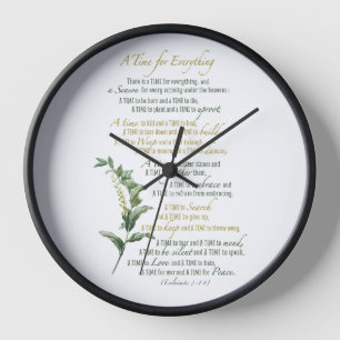 A time for everything - Ecclesiaste 3: 1-8 Clock