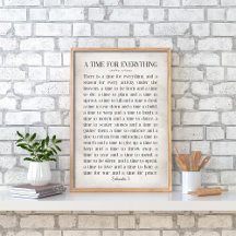 A Time for Everything Wall art from Ecclesiastes 3