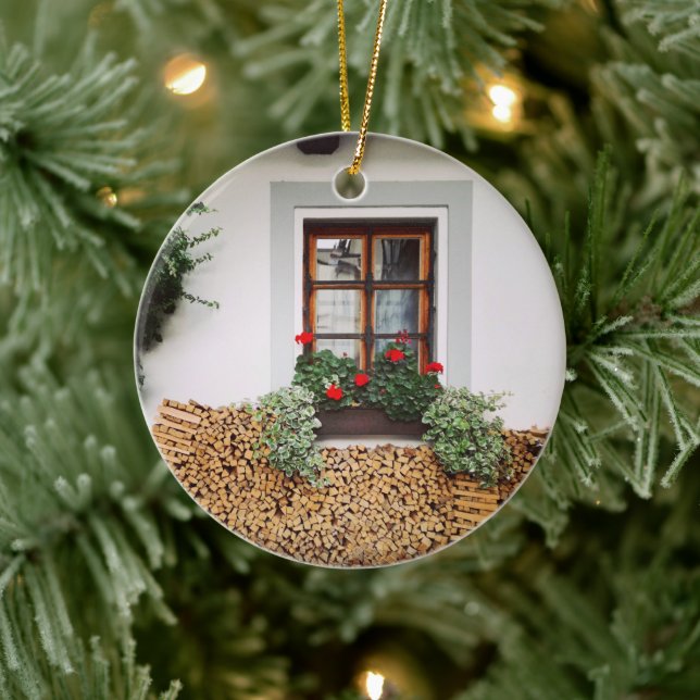 "A Time for Roasted Chestnuts" Ceramic Ornament (Tree)