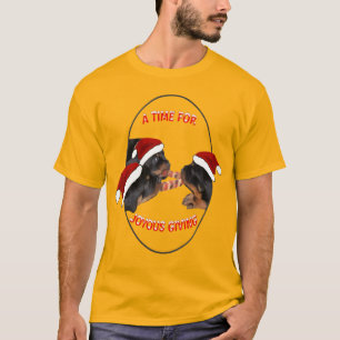 A Time Of Joyous Giving Rottweiler Holiday Fun T-Shirt